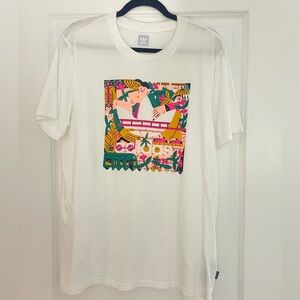 Adidas Men’s White Graphic Tee
